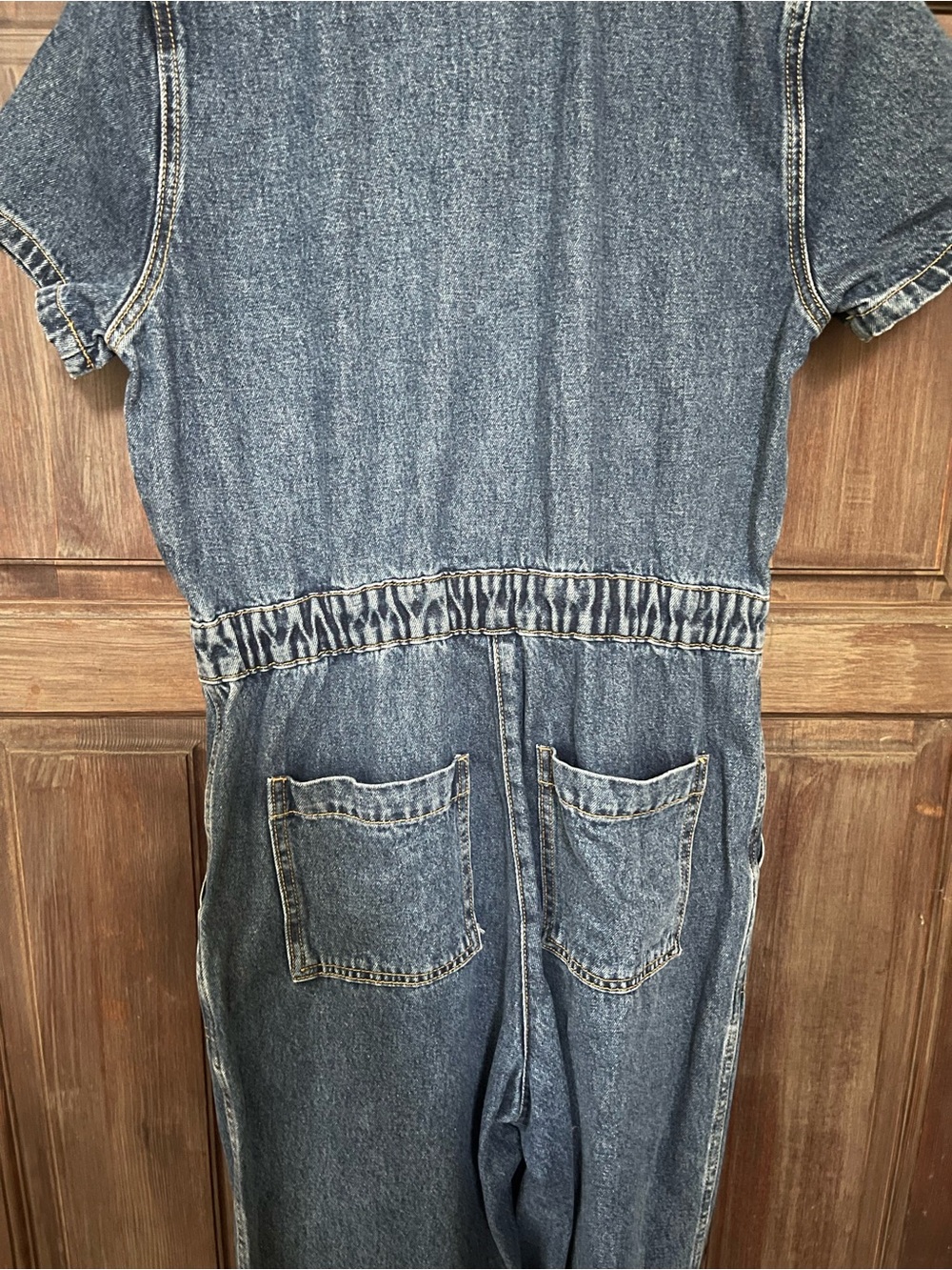 RVCA Women's Recession Denim Jumpsuit Jeans - Blue - Picture 8 of 8